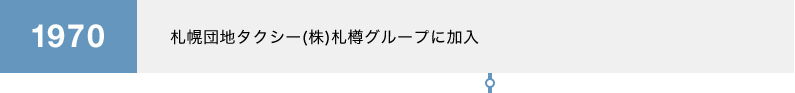 1970 札幌団地タクシー(株)札樽グループに加入