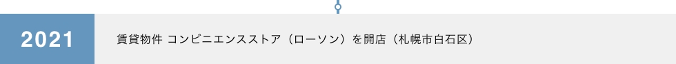 2021 賃貸物件 コンビニエンスストア（ローソン）を開店（札幌市白石区）